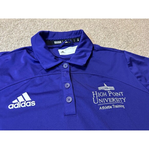 Adidas HPU High Point University Athletic Training purple women’s polo, size L - Picture 2 of 4